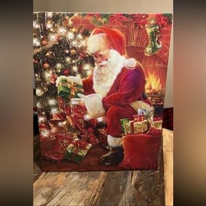 CLASSIC SANTA CANVAS ART, HOLIDAY CHRISTMAS DECOR